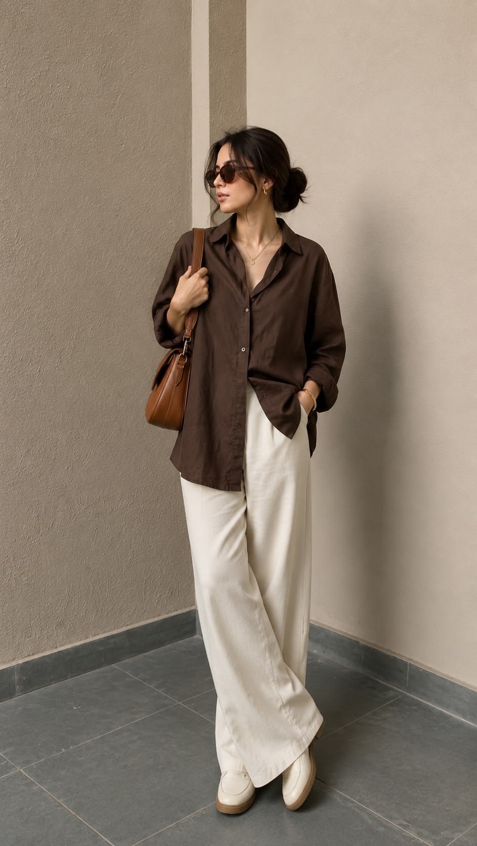 Women Chocolate Brown Relaxed Shirt