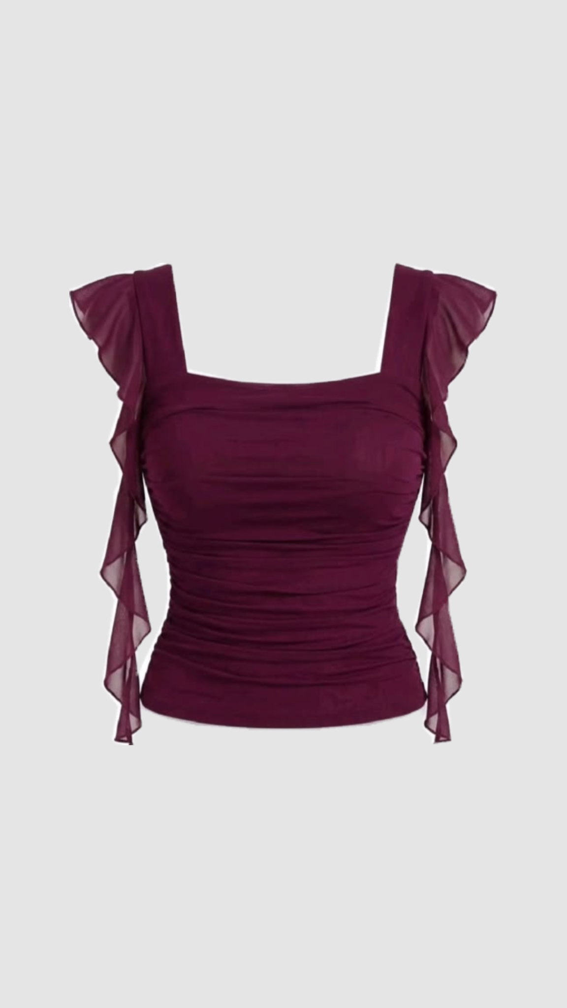 Red Ruffle Bow Peplum Top