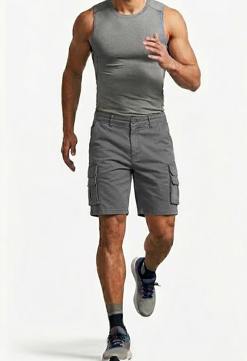 Men's Heavy-Duty Cargo Shorts - Charcoal Grey