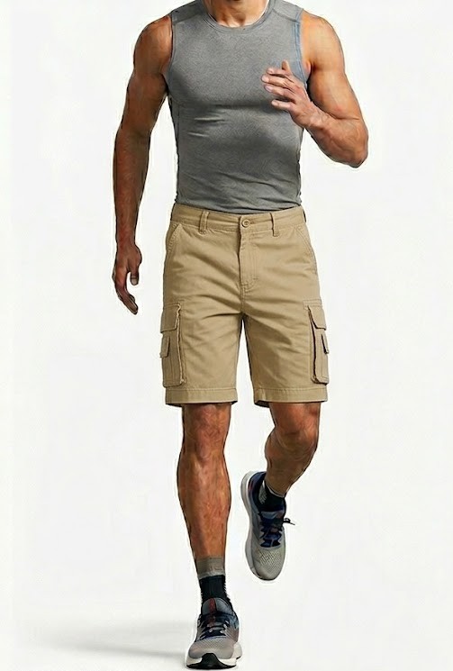 Men's Heavy-Duty Cargo Shorts - Desert Khaki