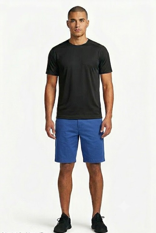 Men's Classic Cotton Chino Shorts - Black