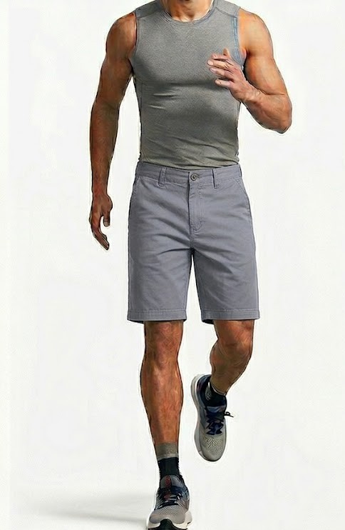 Men's Classic Cotton Chino Shorts - Heather Grey
