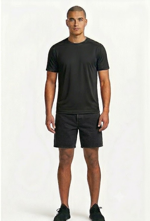 Men's Slim Stretch Chino Shorts - Jet Black