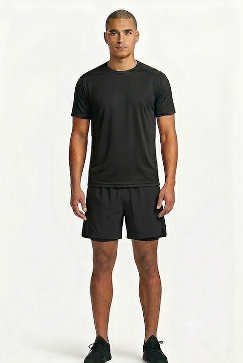 Men's 5-Pocket Denim Shorts - Washed Black
