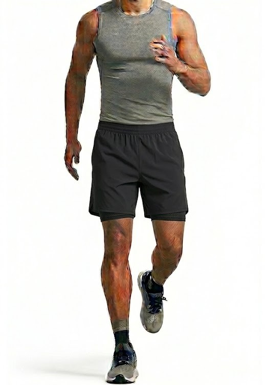 Men's Pro Split-Hem Running Shorts - Pitch Black