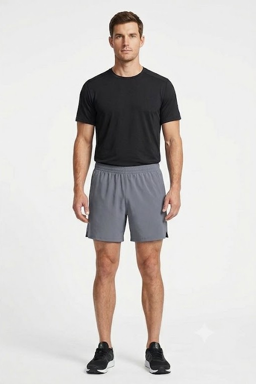 Men's Pro Split-Hem Running Shorts - Steel Grey
