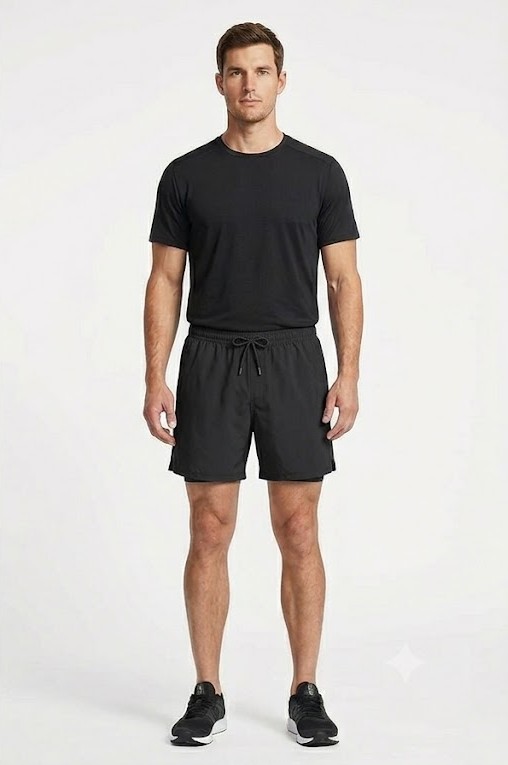 Men's Drawstring Swim & Lounge Shorts - Midnight Black