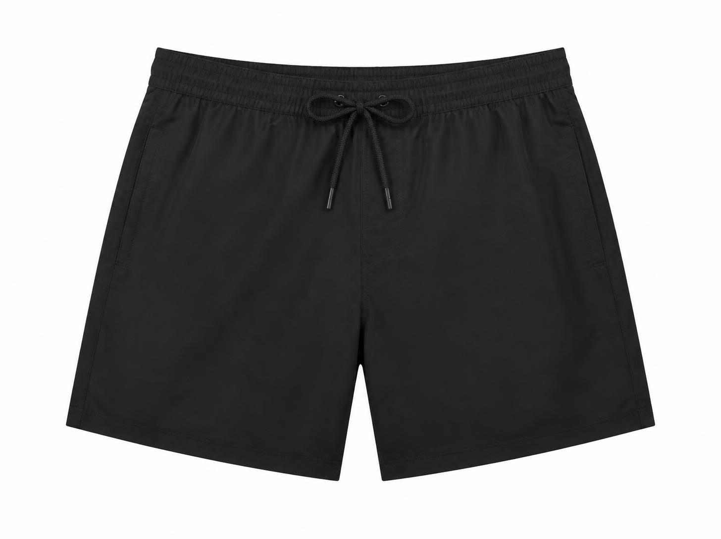 Men's Drawstring Swim & Lounge Shorts - Midnight Black