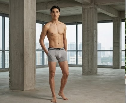 Men's Anti-Chafing Stretch Boxer Briefs - Melange Grey