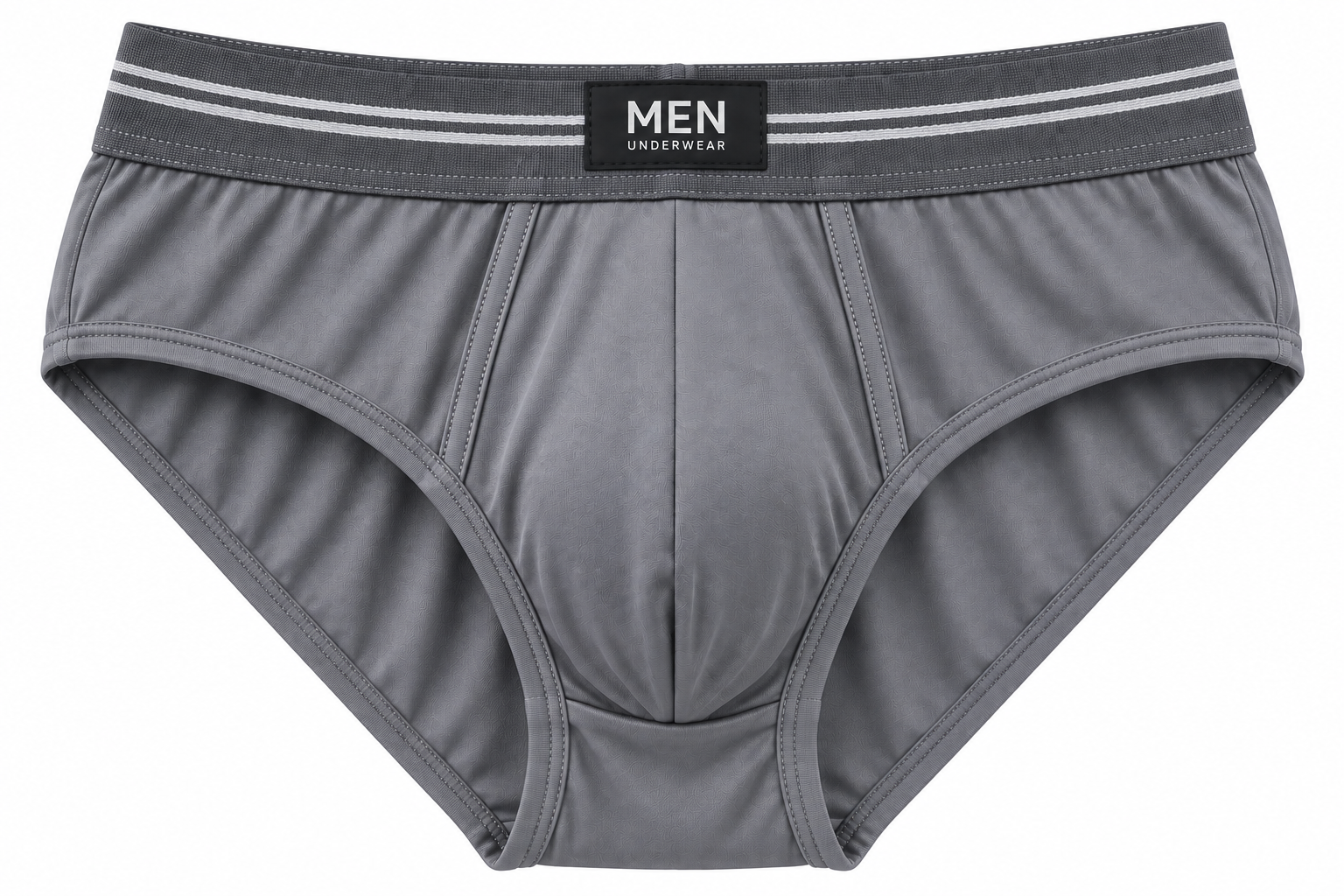 Men's Classic Cotton Hip Briefs - Slate Grey