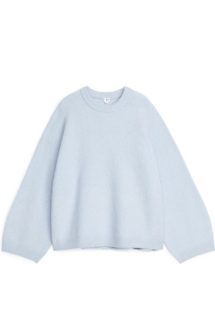 Ice Blue Classic Crew Neck Sweater