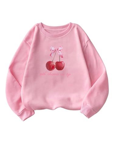 Pink Cherry Graphic Sweatshirt