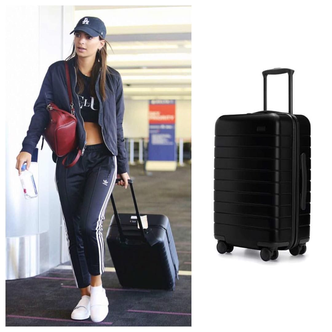Women Black Hard Shell Cabin Trolley Bag