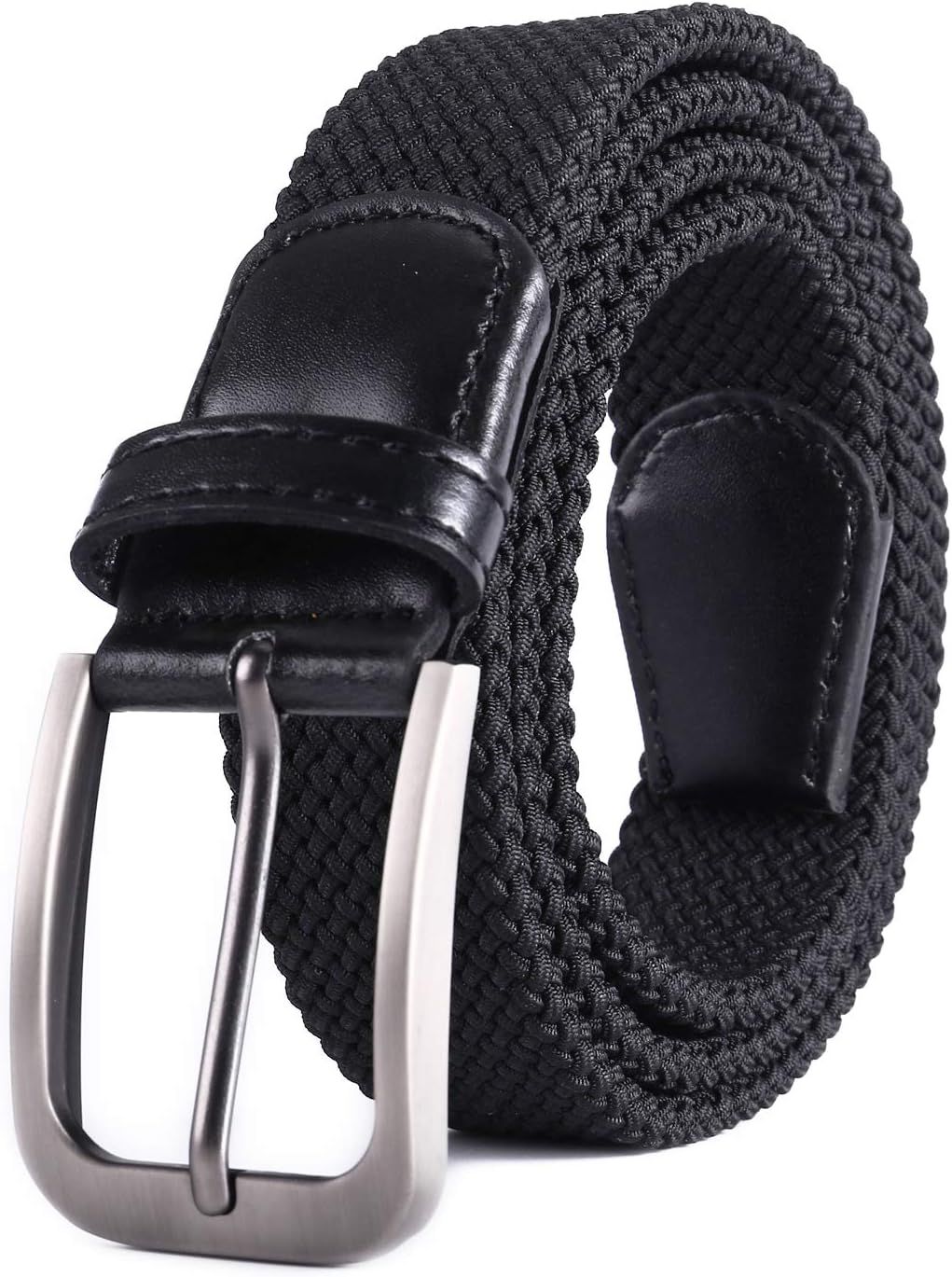 Black Braided Stretch Belt