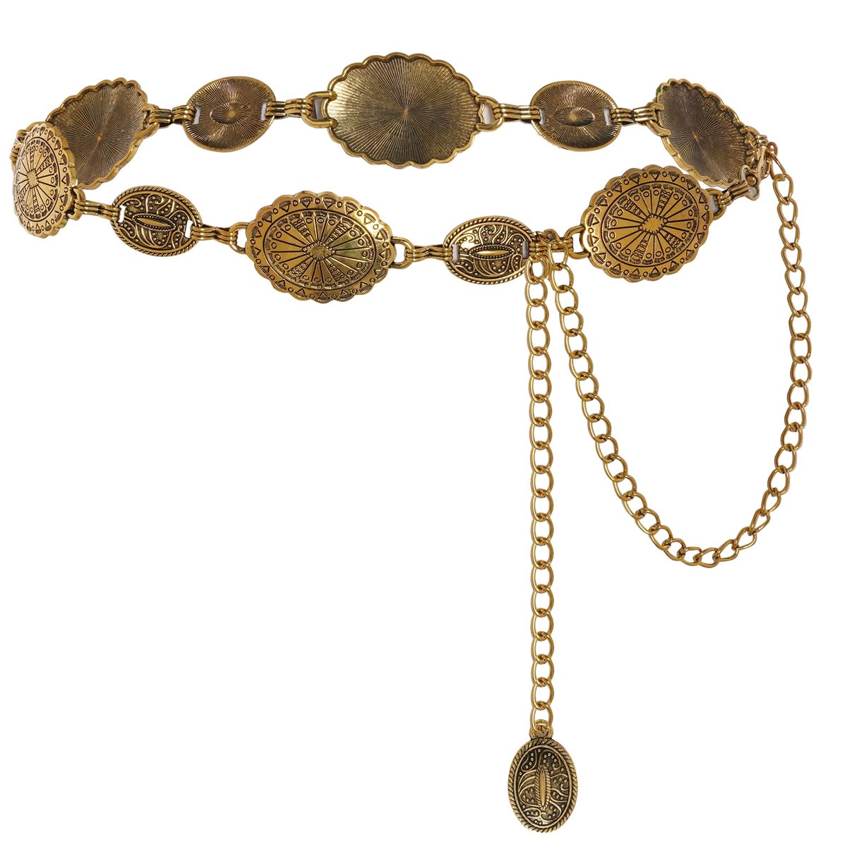 Gold Medallion Chain Belt
