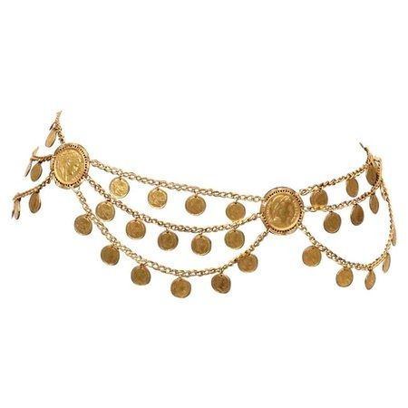 Gold Coin Chain Waist Belt