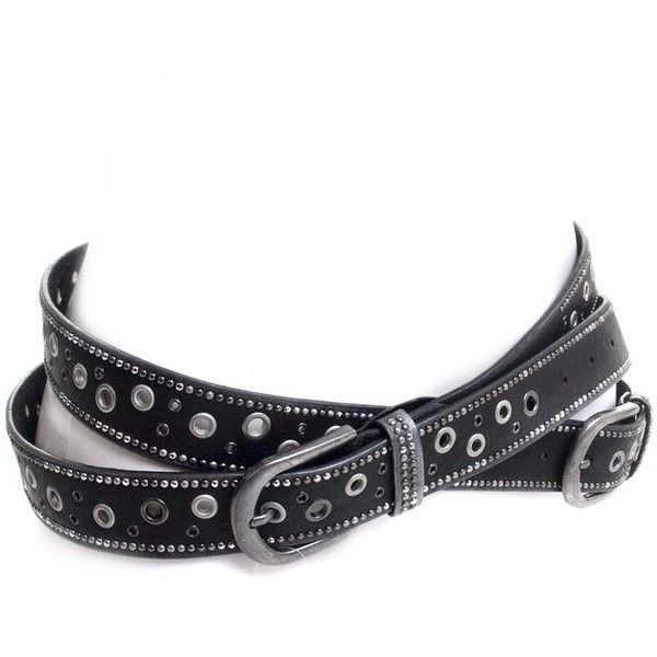 Black Studded Western Belt