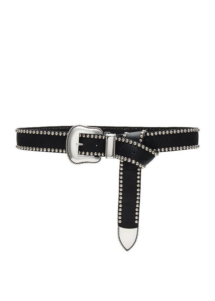 Black Studded Western Belt