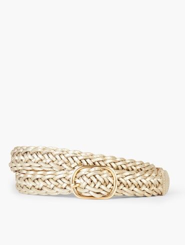 Cream Braided Belt