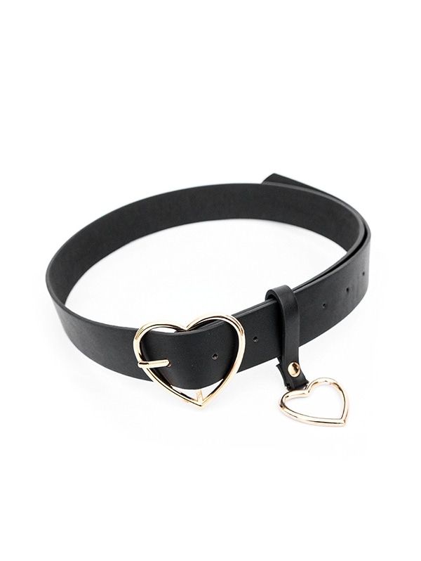 Black Heart Buckle Belt