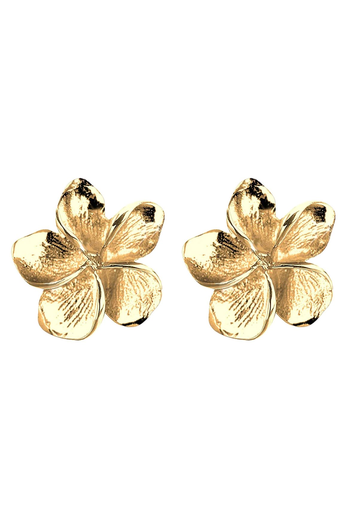 Gold Flower Stud Earrings