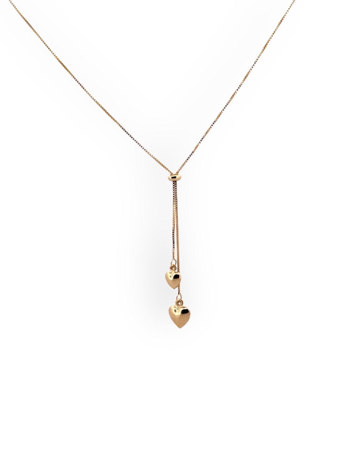 Gold Heart Drop Necklace