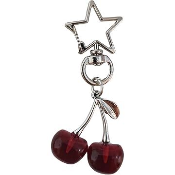 Cherry Star Keychain Charm