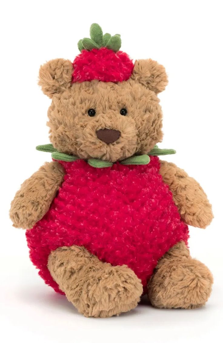 Strawberry Bear Plush Charm