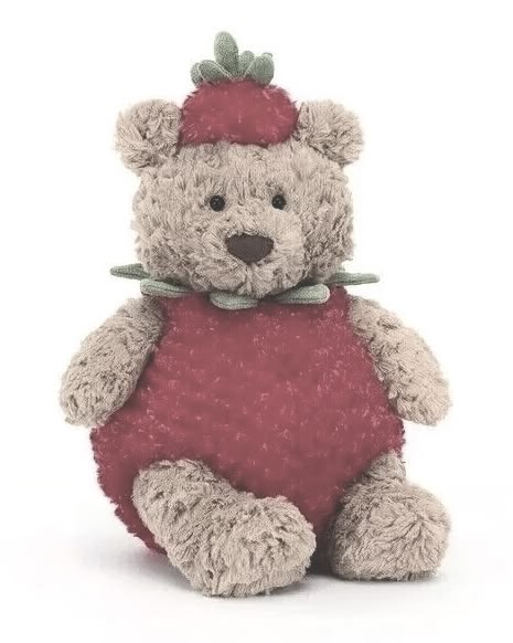 Strawberry Bear Plush Charm
