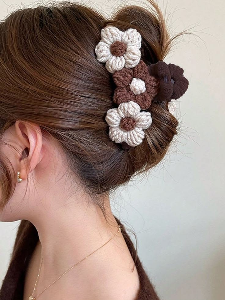 Floral Rope Hair Clip Charm