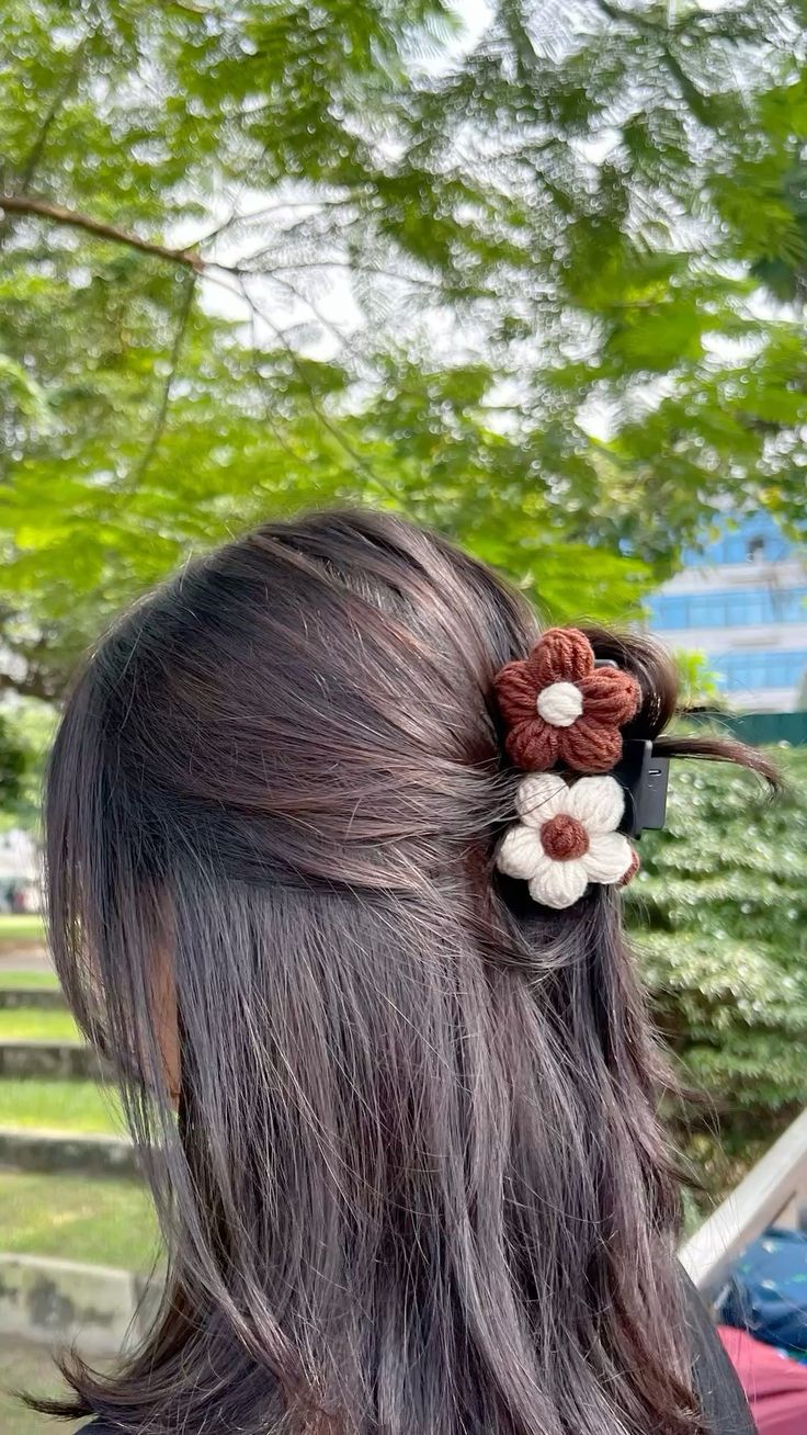 Floral Rope Hair Clip Charm