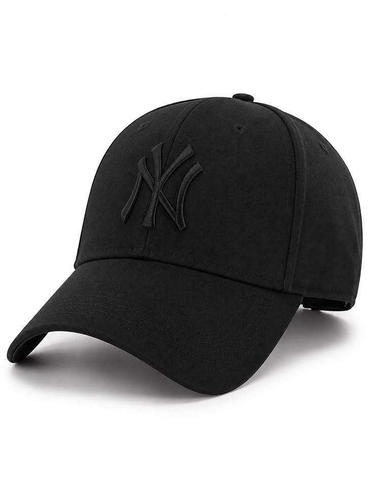 Classic Black Embroidered Baseball Cap