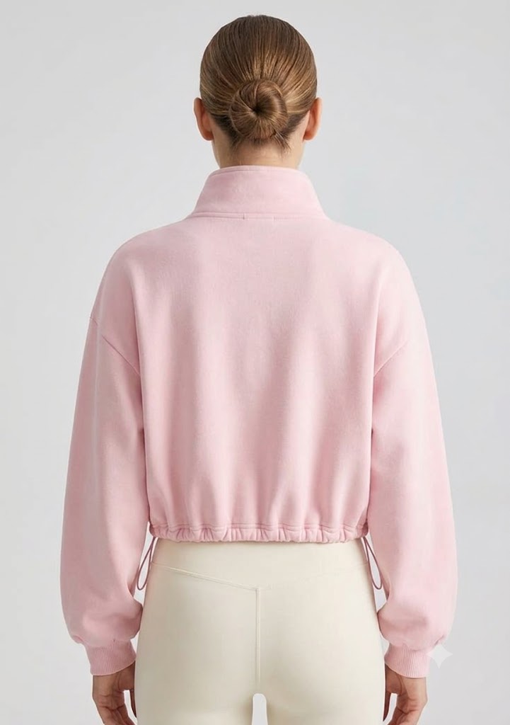 Pink Oversized Crew Neck Sweatshirt