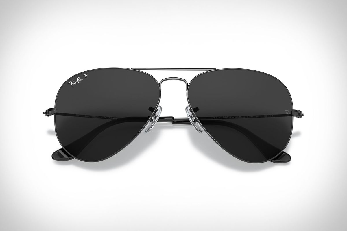 Matte Black Double Bridge Navigator Sunglasses