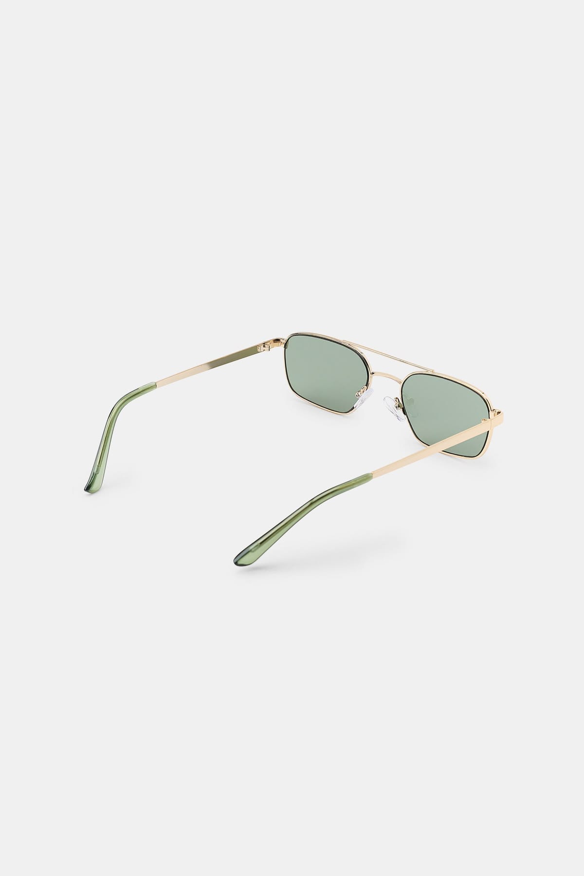 Gunmetal Hexagonal Aviator Sunglasses