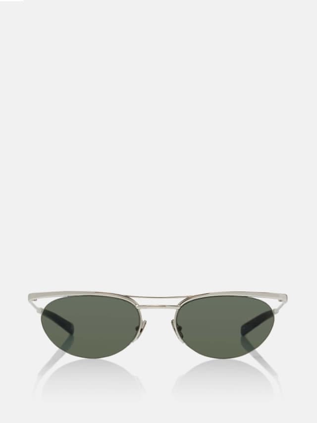Gunmetal Hexagonal Aviator Sunglasses