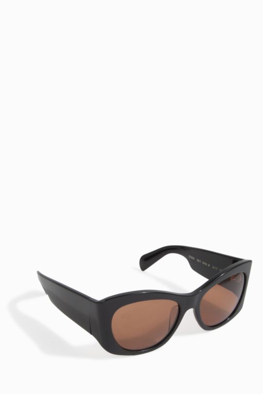 Thick Rim Black Rectangular Cateye Sunglasses