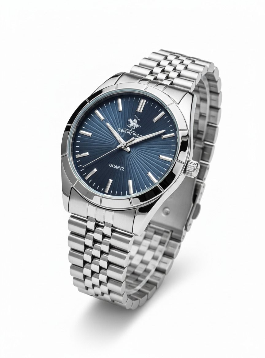 Midnight Sunray Blue Dial Steel Bracelet Watch