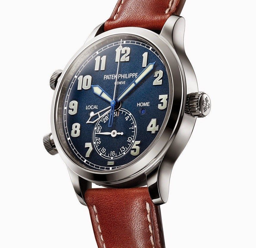 Heritage Aviator Dual-Time Brown Leather Watch