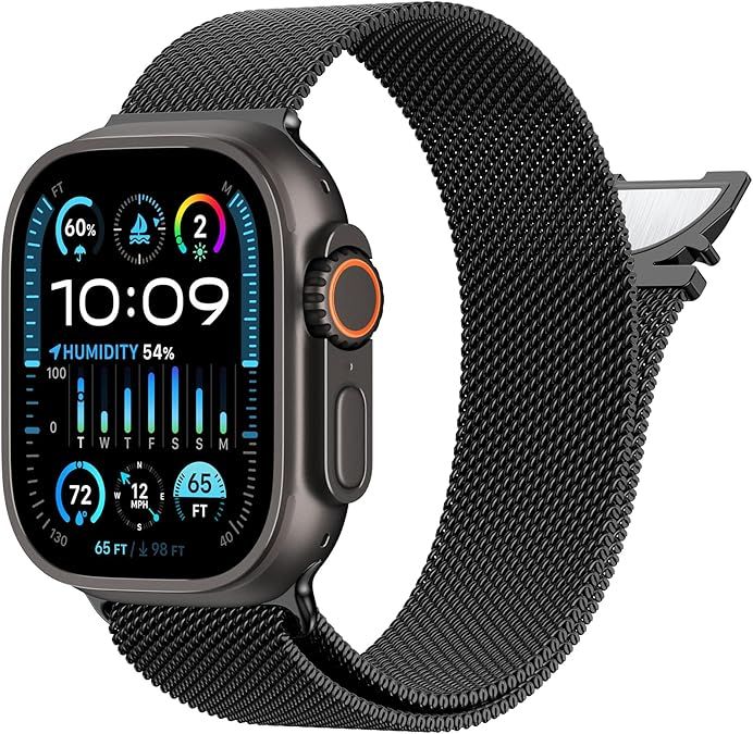 Ultra Titanium Smartwatch With Milanese Mesh Strap