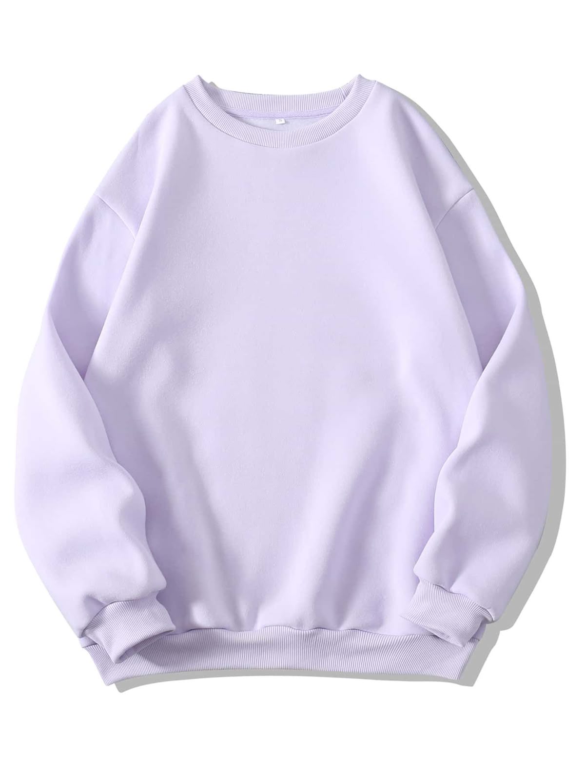 Lavender Minimal Crew Neck Sweatshirt
