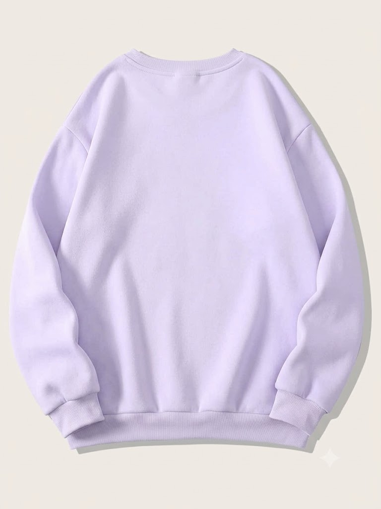 Lavender Minimal Crew Neck Sweatshirt