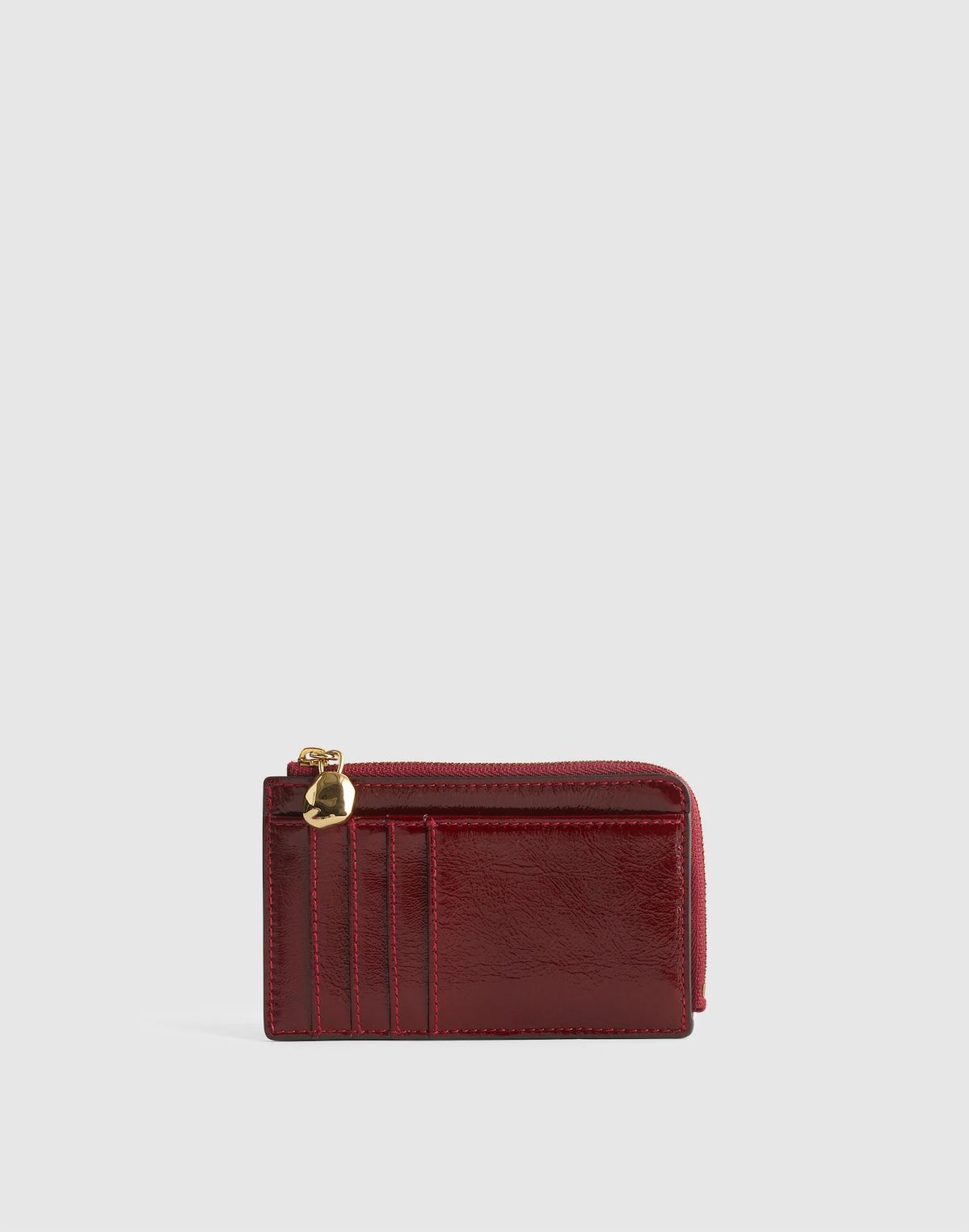 Black Multi-Compartment Zip & Snap Mini Wallet