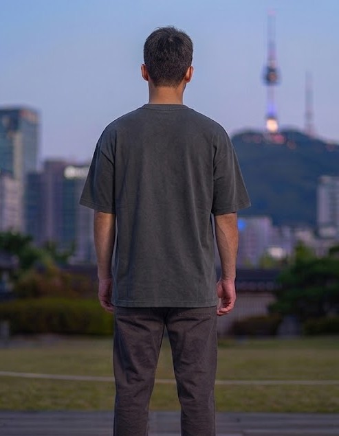 Men's Heavyweight Oversized Cotton T-Shirt - Charcoal Grey