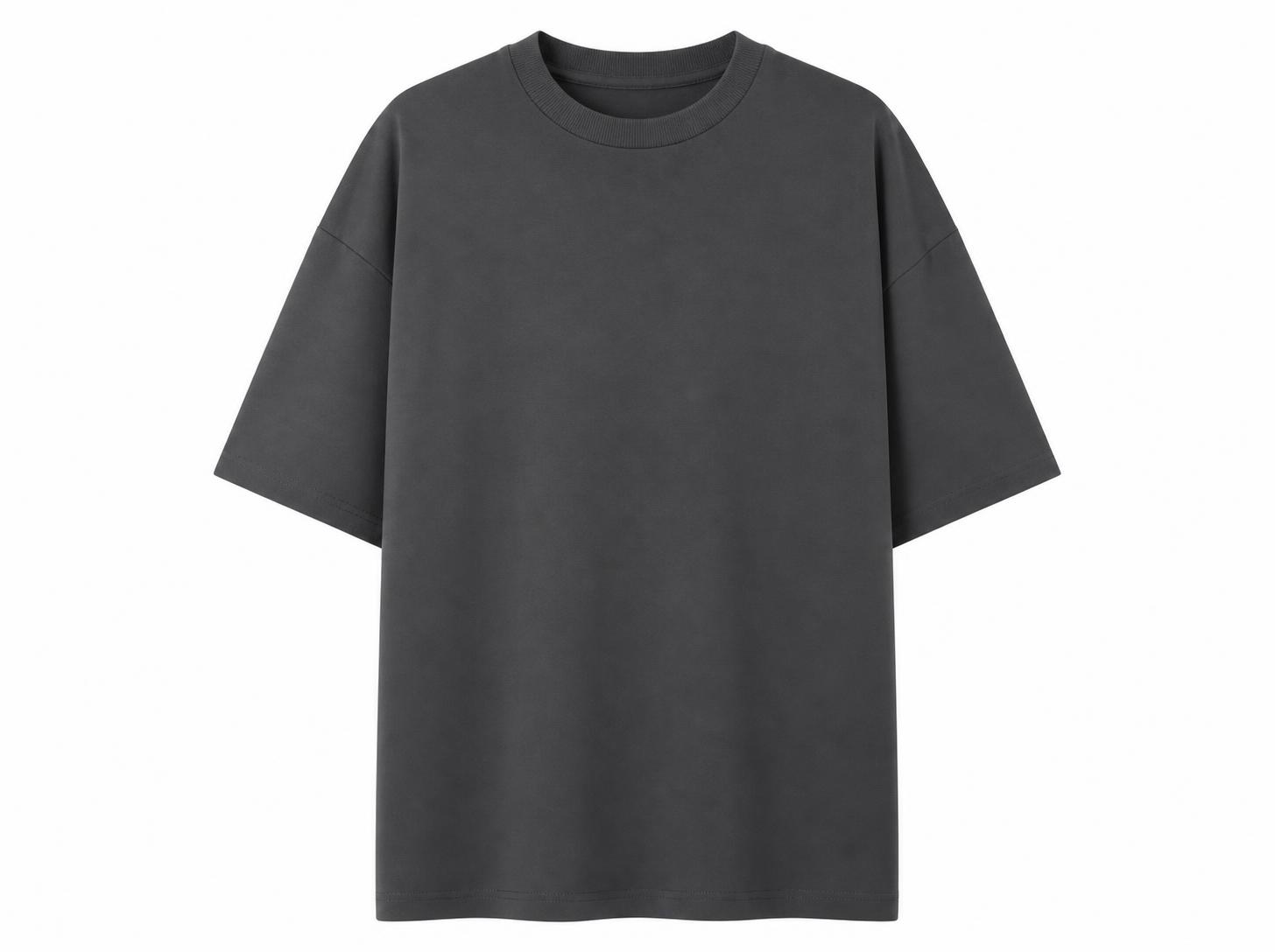 Men's Heavyweight Oversized Cotton T-Shirt - Charcoal Grey
