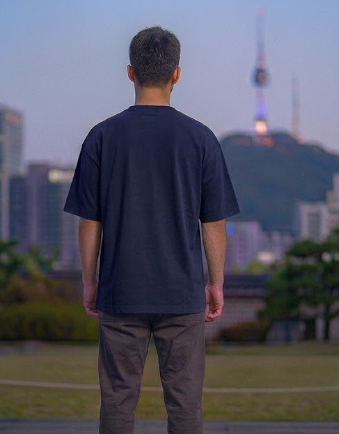 Men's Heavyweight Oversized Cotton T-Shirt - Midnight Navy