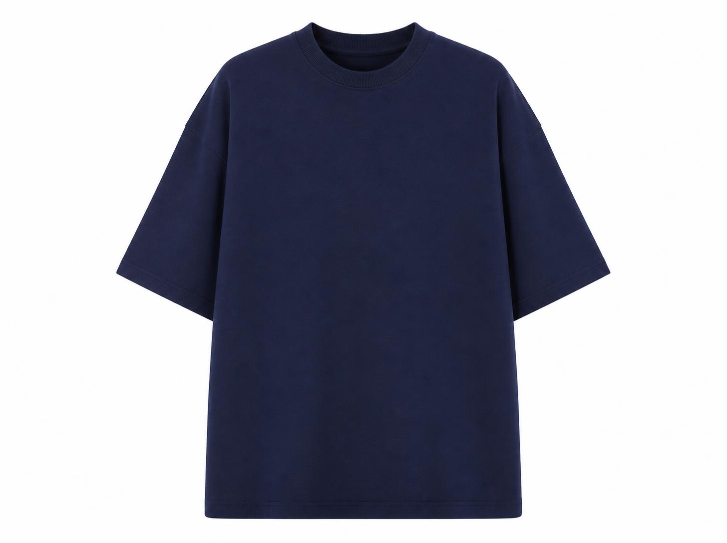 Men's Heavyweight Oversized Cotton T-Shirt - Midnight Navy