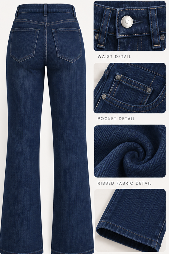 Women Deep Navy Flared Jeans