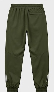 Men's Active Gym Trackpants with Reflective Details - Forest Olive