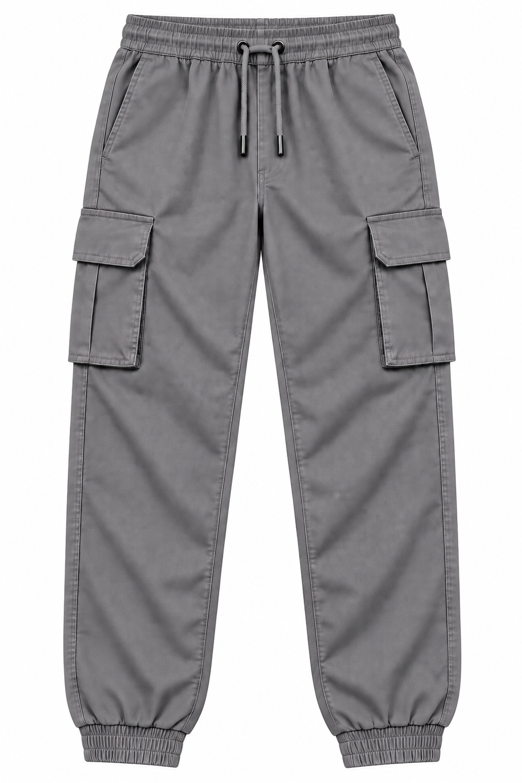 Men's Elastic-Cuff Cargo Jogger Trackpants - Slate Grey
